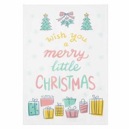 TARIFA 18 x 25 in. Wish You A Merry Little Christmas Kitchen Towel, 4PK TA3685850